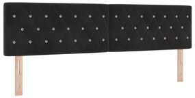 Cama Box Spring com Colchão vidaXL Preto Super King Veludo