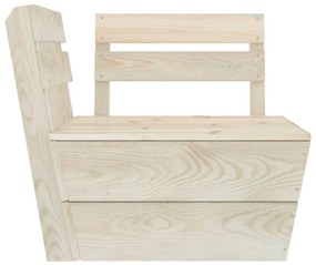7 pcs conjunto lounge de paletes madeira de abeto impregnada