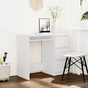801373 vidaXL Secretária 90x45x76 cm contraplacado branco