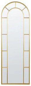 Espelho de parede em metal dourado 60 x 170 cm CROSSES Beliani