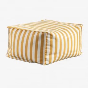 Pufe Retangular 75x65 Cm Para Sofá Modular Em Tecido Sandel Amarelho Caril - Sklum