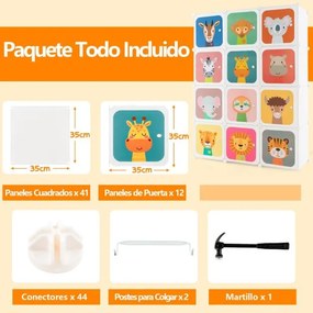 Armário portátil para crianças com 12 cubos e 2 secções 109 x 37 x 145 cm para brinquedos Branco