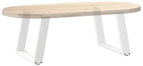 Pés para mesa de centro em formato de U, 2 peças, branco, 70x (42-43)