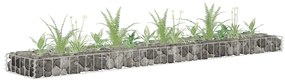 Canteiro elevado/cesto gabião 180x30x10 cm aço galvanizado