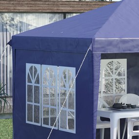 Tenda Dobrável 585x295x270 cm com 4 Paredes Laterais Amovíveis Tenda d
