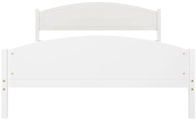 Estrutura de cama 160x200 cm pinho maciço branco