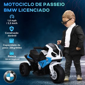 HOMCOM Mota Elétrica BMW para Crianças entre 18-36 Meses 6V com Faróis