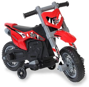 Mota elétrica infantil a bateria Power Bike 6V Vermelha