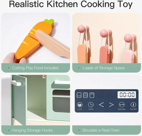 Cozinha de Brincar Infantil de Madeira 74 × 53 × 30 cm Michelin