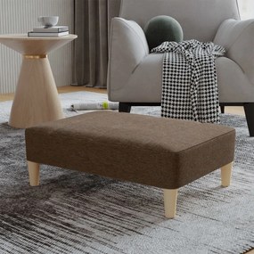 vidaXL Apoio de pés 78x56x32 cm tecido castanho