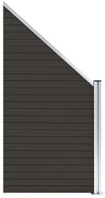 Painel de vedação WPC 95x(105-180) cm preto