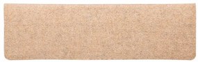 Tapetes de escada autoadesivos 20 pcs 65x21x4 cm creme