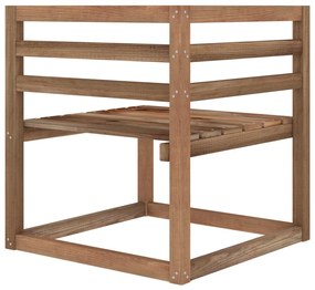 Sofá de paletes p/ jardim 2 lug. com almofadões pretos pinho