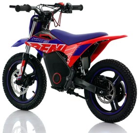 Mini moto elétrica para crianças velocidade até 35Km/h C/Limitador RFN Warrior SX-E500 500W 36V 14/14” Azul e Vermelho