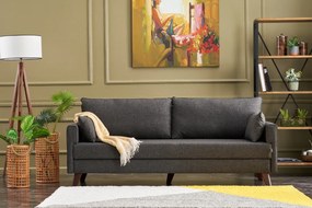 Sofá-Cama de 3 Lugares Bella – Antracite – 208 x 85 x 81 cm