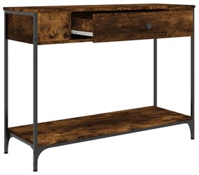 Mesa consola 100x34,5x75cm derivados de madeira carvalho fumado