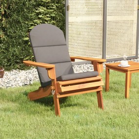 vidaXL Cadeira de jardim Adirondack com almofadões acácia maciça