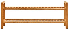 Sapateira c/ 2 prateleiras 100x27x40 cm madeira carvalho maciça