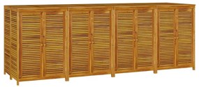 Caixa de arrumação para jardim 280x87x104 cm acácia maciça