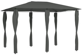 vidaXL Gazebo 3x4x2,6 m com capas para postes 160 g/m² antracite