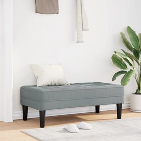 Banco vidaXL Cinza claro 113x57x39 cm Tecido