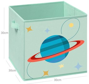 3 Caixas de arrumação para brinquedos verdes