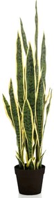 Planta artificial Sanseveria em vaso plástico 97 cm