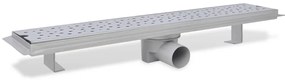 Dreno de chuveiro linear 2 pcs bolhas 630x140 mm aço inoxidável