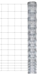 Cerca de jardim 50 m 150 cm aço galvanizado prateado