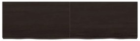 Tampo de mesa 140x40x(2-6) cm carvalho tratado castanho-escuro