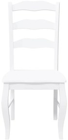 Cadeiras de jantar 2 pcs madeira de seringueira maciça branco