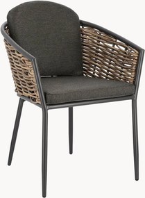 Cadeiras de jantar empilháveis para jardim com apoio de braços Maribela, conjunto de 4