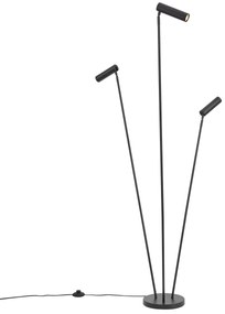 Moderne vloerlamp zwart 3-lichts GU10 35mm - Thomas Moderno