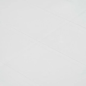 Mesa de jardim 79x79x72 cm plástico branco com aspeto de vime