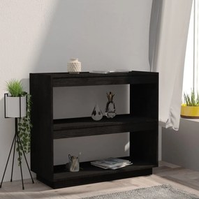 Estante 80x35x71 cm madeira de pinho maciça preto