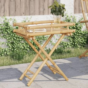 vidaXL Mesa tabuleiro dobrável 60x40x68 cm bambu