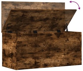 Caixa de arrumação 100x42x46 cm deriv. madeira carvalho fumado