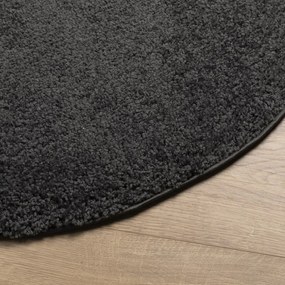 Tapete shaggy de pelo alto PAMPLONA Ø 240 cm antracite