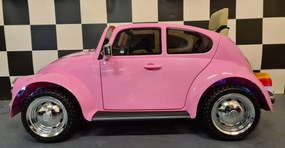 Carro infantil Volkswagen Carocha 12V Rosa