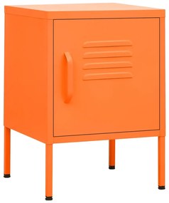 Mesa de cabeceira 35x35x51 cm aço laranja