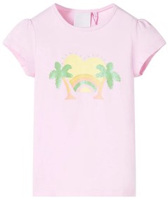 T-shirt de criança rosa-claro 128