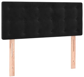 Cama com molas/colchão 80x200 cm veludo preto