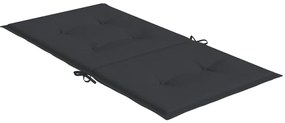 Almofadões lombares p/ cadeiras de jardim 6pcs oxford preto