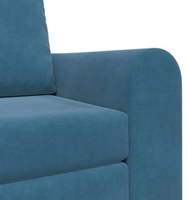 Sofá Cama 2 em 1 Azul 98x71x83 cm Veludo
