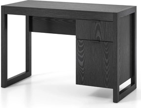 Secretária para computador 112 x 50 x 75 cm com armário e gaveta, painel espesso, estrutura resistente, superfície lisa, fácil de limpar, para casa ou