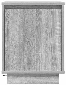 Mesas cabeceira c/ luzes LED 2 pcs 38x34x50 cm cinzento-sonoma