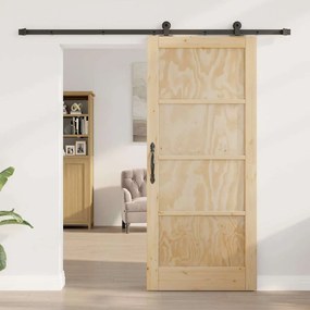 Porta Deslizante vidaXL com Conjunto de Hardware "ORKDAL" de Madeira M