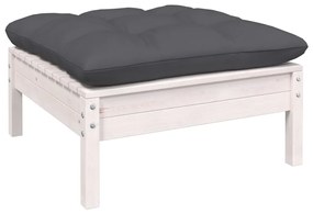 6 pcs conj. lounge de jardim com almofadões antracite pinho