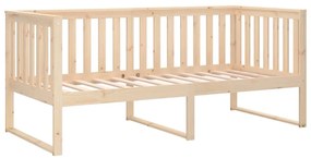 Sofá-cama sem colchão 90x200 cm madeira de pinho maciça
