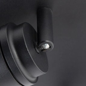 Foco de teto moderno preto 2 luzes IP44 - Ducha